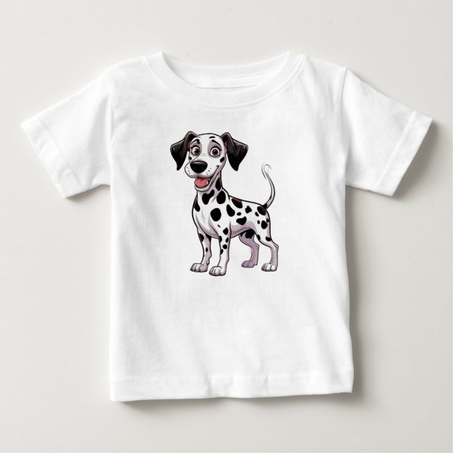 Playful Dalmatian Puppy Baby T-Shirt (Front)