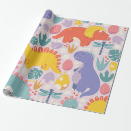 Playful Dinosaur Adventure Wrapping Paper
