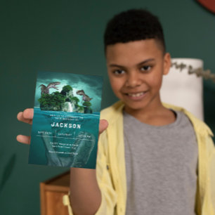 Playful Dinosaur Birthday Invitation