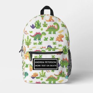 Playful Dinosaur Print Kids  Printed Backpack