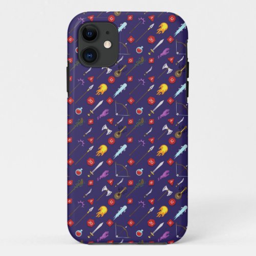 Playful DnD RPG Pattern iPhone 11 Case