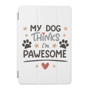 Playful Dog Pawesome Cartoon Art iPad Mini Cover