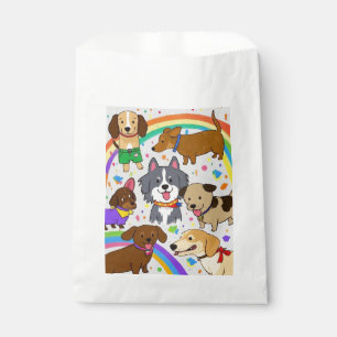 Playful Dogs Puppies Favor Bag