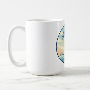 Playful Dolphin Leaping Over the Waves Coffee Mug