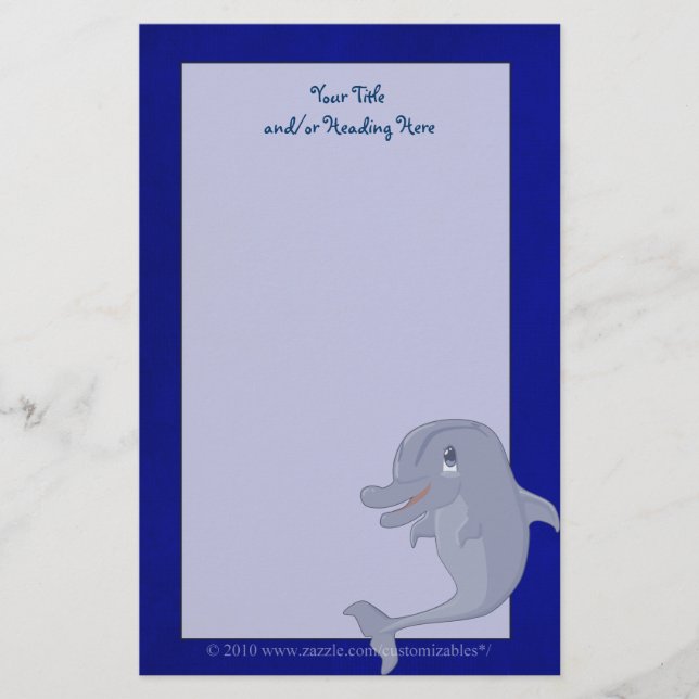 Playful Dolphin Stationery (Front)