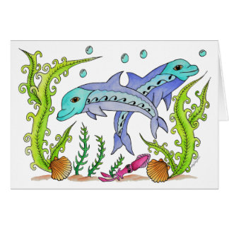 Playful Dolphins Cards