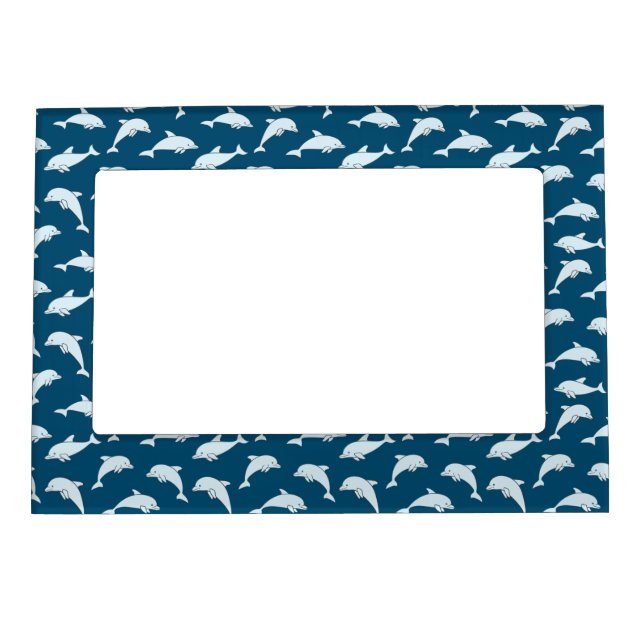 Playful Dolphins Design Magnetic Frame (Front)