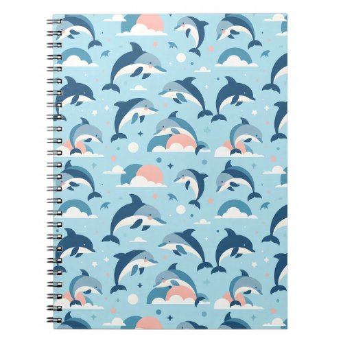 Playful Dolphins Pattern Notebook