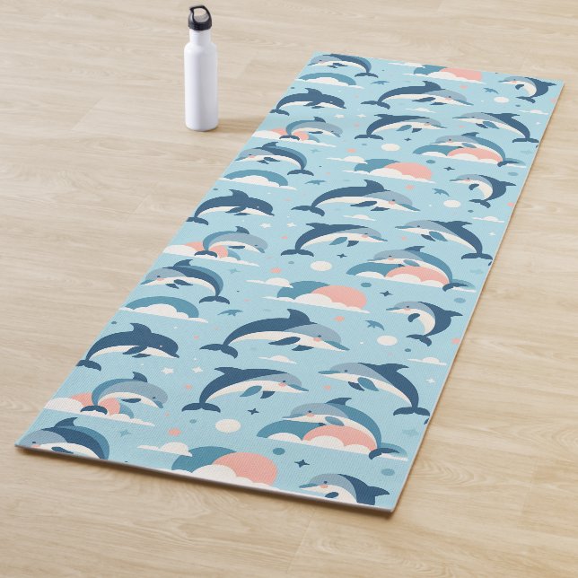 Playful Dolphins Pattern Yoga Mat (In Situ)