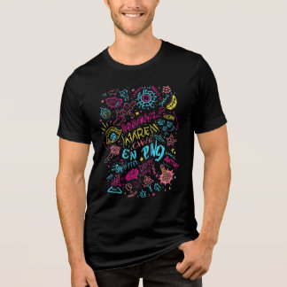 Playful Doodle Streetwear Tee – Neon Retro Style