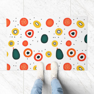 Playful Dot Circle Pattern Doormat