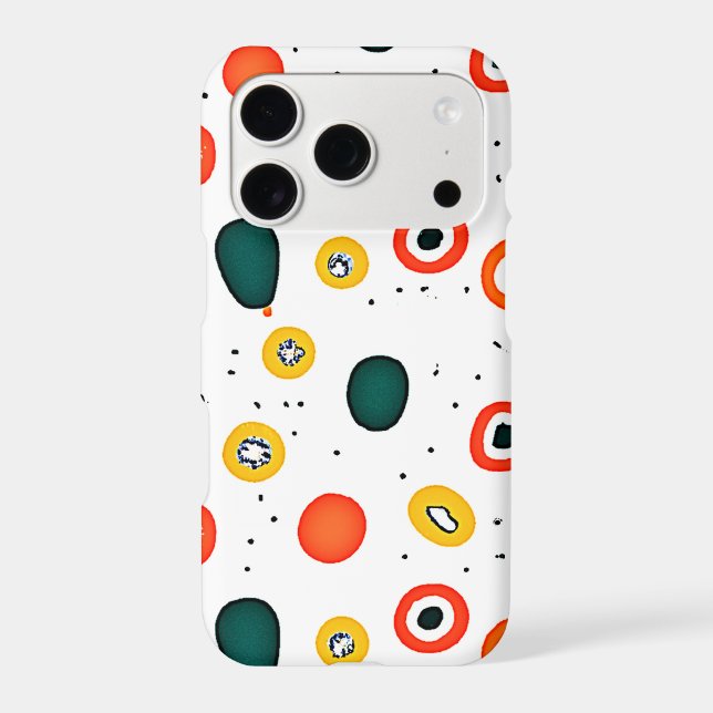 Playful Dot Circle Pattern Iphone Case (Back)