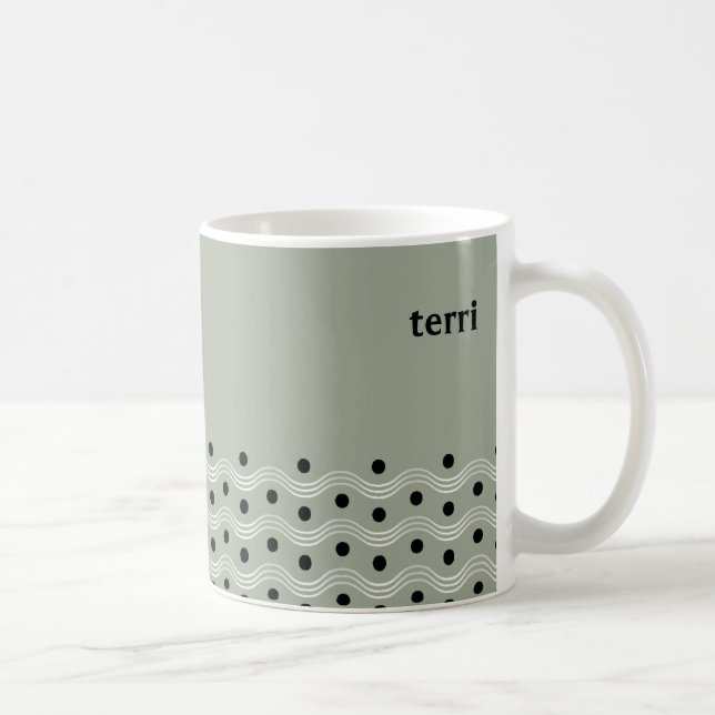 Playful Dots and Squiggles Coffee Mug (Right)