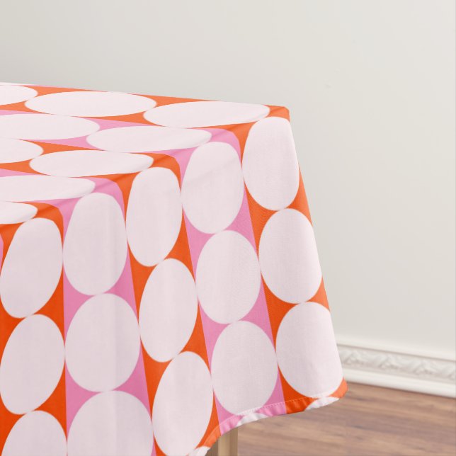 Playful Dots & Stripes - red and pink Tablecloth (In Situ)