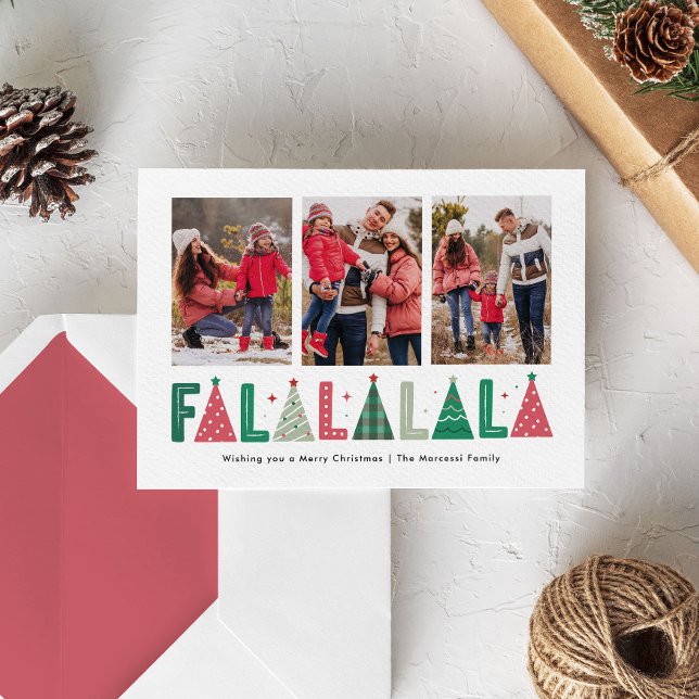 Playful Fa La La Holiday Photo Card (Creator Uploaded)