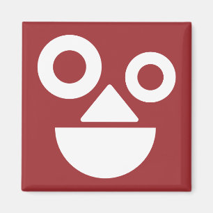 Playful face minimal funny magnet