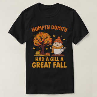 Playful Fall Cartoon Egg Cozy Seasonal Illustratio T-Shirt