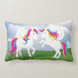 playful Fantasy unicorns girls pillow