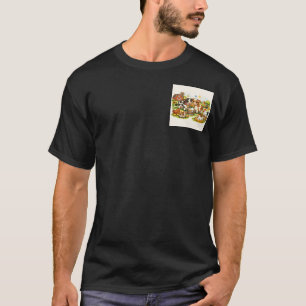 Playful Farm Life: Cute Cow & Chicken Design T-Shirt