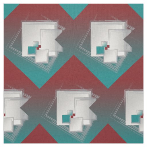 Playful Fibonacci squares Fabric