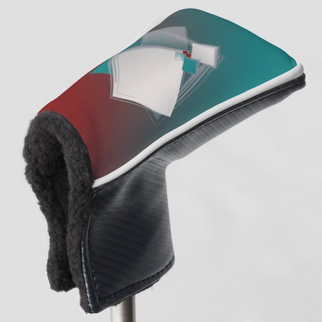 Playful Fibonacci squares Golf Head Cover (3/4 Front)