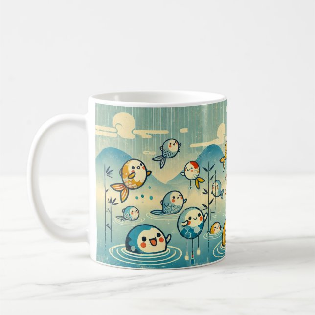 Playful fish Classic Mug, 325 ml Coffee Mug (Left)