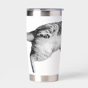 Playful Flip in Black and White Insulated Tumbler