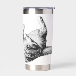 Playful Flop in Black and White Insulated Tumbler