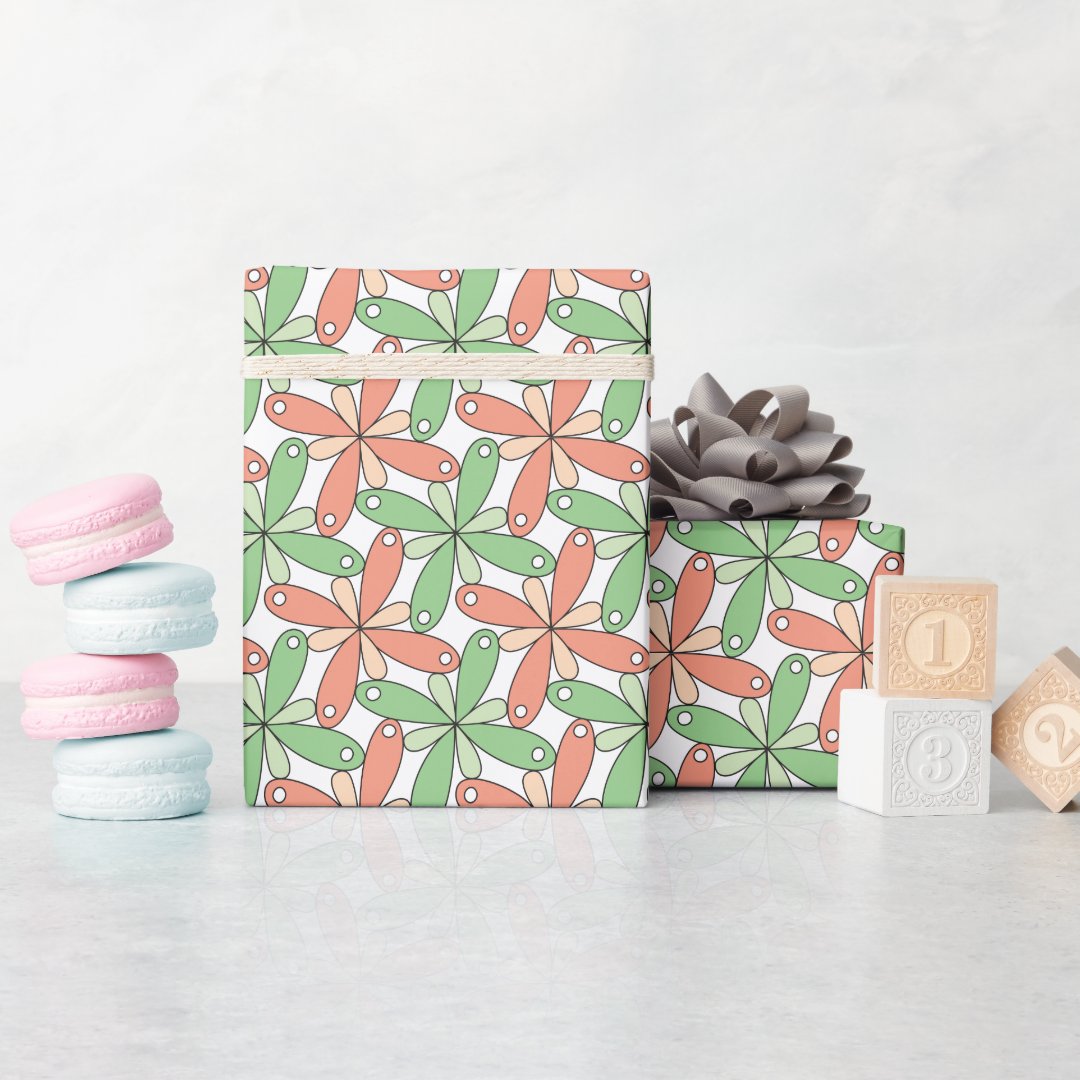 Playful floral pattern ice cream pastels CC1288 Wrapping Paper