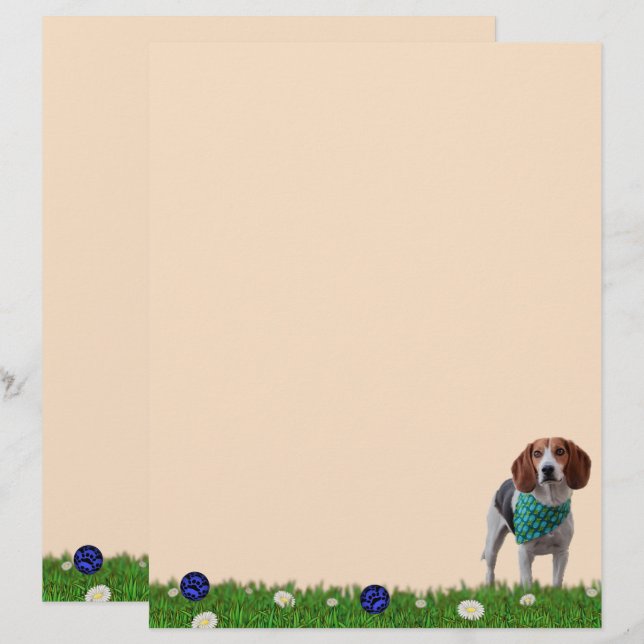 Playful Foxhound Stationery (Front/Back)