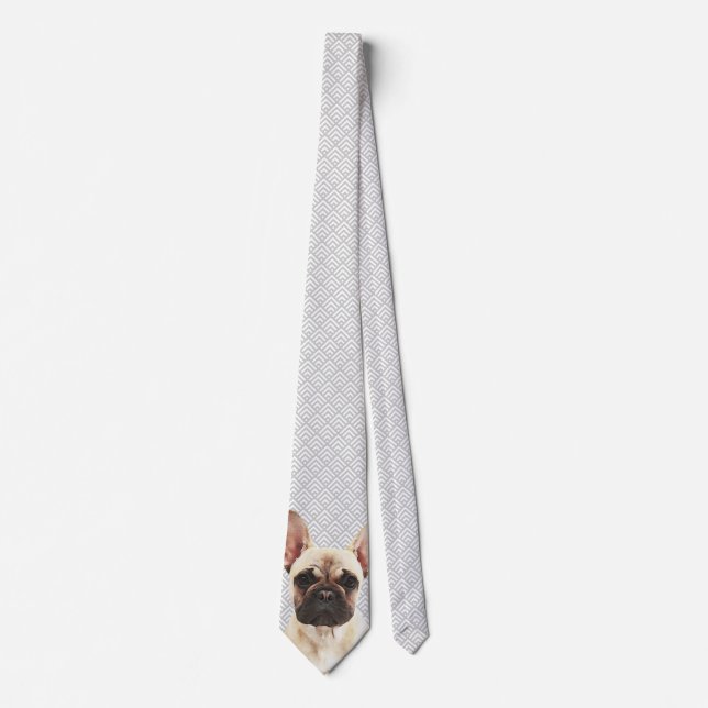 Playful French Bulldog Neck Tie (Front)