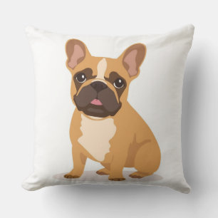Playful French Bulldog Throw Pillow Kids Room