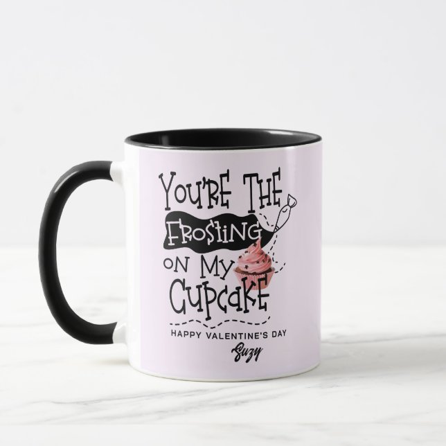 Playful Frosting on My Cupcake Valentine Mug (Left)