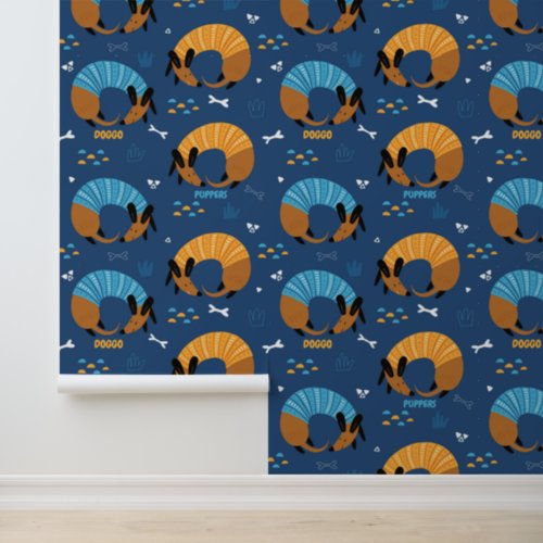 Playful Fun Dachshund Wiener Dog Pet Personalized  Wallpaper
