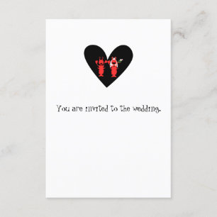 Playful Fun lobster Wedding Invitation