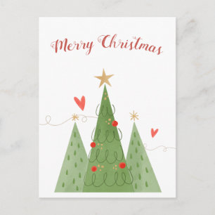 Playful Fun Nordic Scandinavian Holiday Christmas Postcard