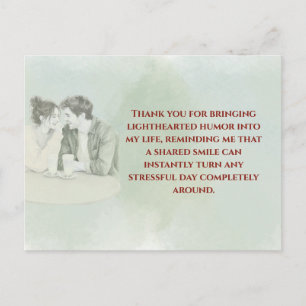 Playful & Funny Love Quote Postcard Laughing Cou