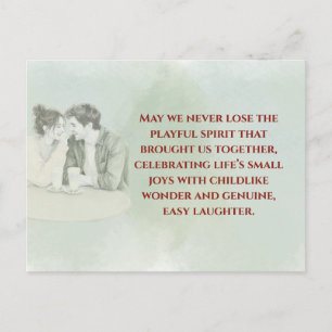 Playful & Funny Love Quote Postcard Laughing Cou