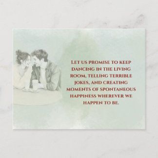 Playful & Funny Love Quote Postcard | Laughing Cou