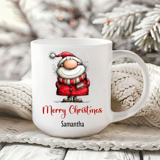 Playful Funny Santa Claus Whimsy Coffee Mug (Playful Funny Santa Claus Whimsy Coffee Mug)