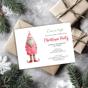 Playful Funny Santa Editable Holiday Party Invites