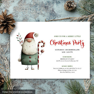 Playful Funny Santa Watercolor Holiday Celebration Invitation