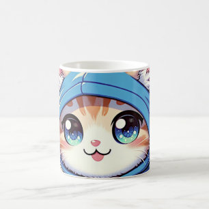 Playful Gamer Cat in Cozy Setting Coffee Mug