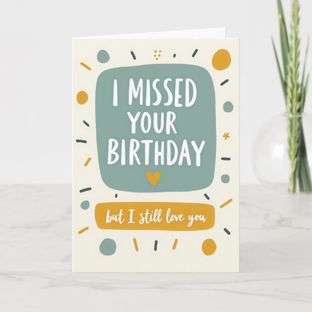 Playful Geometric Birthday Card (Front)