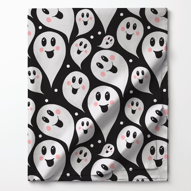 Playful Ghost Pattern Halloween Fabric (Creator Uploaded)