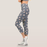 Playful Ghosts Halloween Pattern Capri Leggings