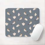 Playful Ghosts Halloween Pattern Mouse Pad