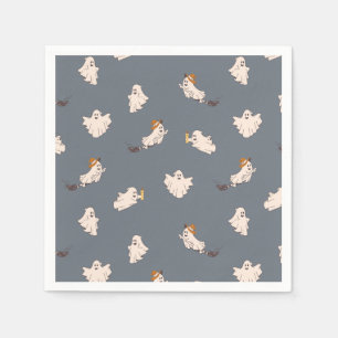 Playful Ghosts Halloween Pattern Napkins