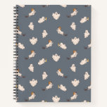 Playful Ghosts Halloween Pattern Notebook