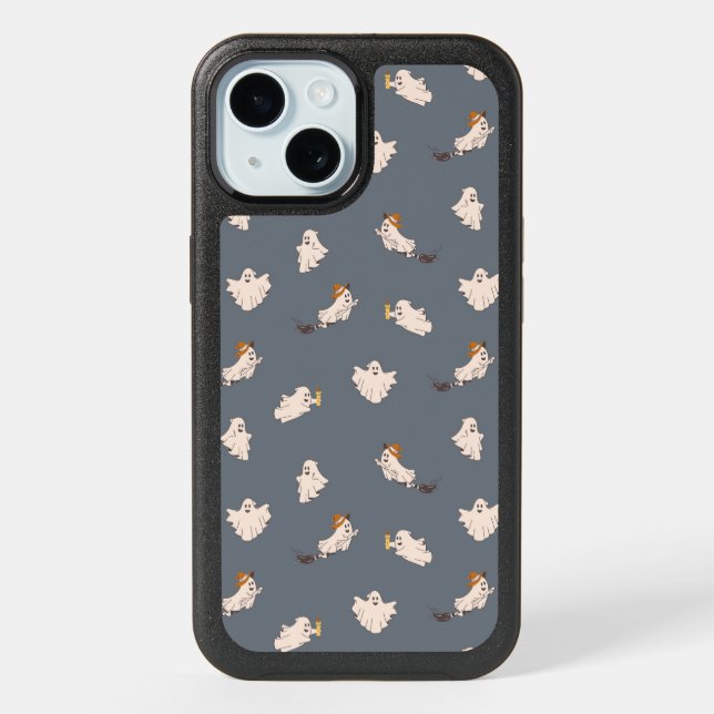 Playful Ghosts Halloween Pattern Otterbox iPhone Case (Back)